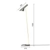 Stojací lampa AJ "Warm Grey / Brass" Louis Poulsen