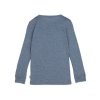 Dětské merino triko s dlouhým rukávem v modré barvě od Lillelam