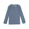 Dětské merino triko s dlouhým rukávem v modré barvě od Lillelam