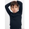 Dětské triko z modalu s dlouhým rukávem a knoflíčky "Pilot Navy" MarMar