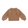 Dětský merino svetr v hnědé barvě s balónovými rukávy od Donsje