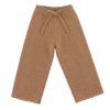 Dětské merino kalhoty s širokými nohavicemi v hnědé barvě od znašky Donsje
