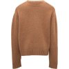 Vlněný svetr v karamelově hnědé barvě pro děti - pohled zezadu