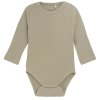 Dětské body z modalu s dlouhým rukávem v béžové barvě