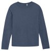 Dětské triko s dlouhým rukávem ze směsi vlny a hedvábí v tmavě modré barvě