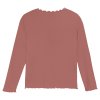 Dívčí tričko s dlouhým rukávem ze směsi modalu a organické bavlny v růžové barvě