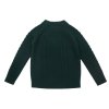 Dětský vlněný svetr z merino vlny a kašmíru v tmavě zelené barvě od značky Holmm - pohled zezadu
