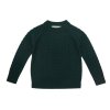 Dětský vlněný svetr z merino vlny a kašmíru v tmavě zelené barvě od značky Holmm