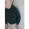 Dětský vlněný svetr z merino vlny a kašmíru v tmavě zelené barvě od značky Holmm