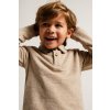 Klučičí triko s límečkem a dlouhým rukávem v béžové barvě od značky Baje - na chlapečkovi