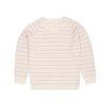 Dětský merino svetřík s fialovými proužky v krémové barvě od Copenhagen Colors
