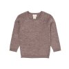 Klasický hnědý žebrovaný svetr z merino vlny pro děti od značky Copenhagne Colors