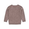 Klasický hnědý žebrovaný svetr z merino vlny pro děti od značky Copenhagne Colors - pohled zezadu