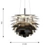 Závěsné svítidlo PH Artichoke Ø 48 cm "Black" Louis Poulsen
