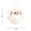 Závěsné svítidlo PH Artichoke Ø 48 cm "Soft White / Brass" Louis Poulsen