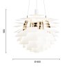 Závěsné svítidlo PH Artichoke Ø 60 cm "Soft White / Brass" Louis Poulsen