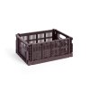 Úložný box Colour Crate Medium ve vínové barvě od značky HAY