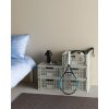 Úložné boxy Colour Crate Medium Square v šedé barvě od značky HAY