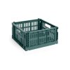 Úložný box Colour Crate Medium Square v tmavě zelené barvě od značky HAY