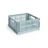 Úložný box Colour Crate Medium Square v modré barvě od značky HAY