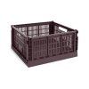 Úložný box Colour Crate Large Square  ve vínové barvě od značky HAY