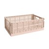Úložný box Colour Crate Large v pudrově růžové barvě od značky HAY
