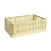 Úložný box Colour Crate Large ve světle žluté barvě od značky HAY