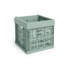 Úložný box Colour Crate Cube v zelené barvě od HAY