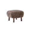 Pouf Little Petra ATD1 "Walnut / Sheepskin Sahara" &Tradition