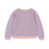 Dětská mikina ze směsi vlny s fialovými a růžovými proužky od Konges Sløjd