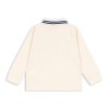 Dětské polo triko s dlouhým rukávem v krémové barvě s výšivkou citronu od Konges Sløjd - zezadu