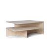 Konferenční stolek Distinct Grande Duo z travertinu v béžové barvě od ferm LIVING