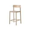 Barová židle Betty TK12 v přírodním dubovém provedení s lněným sedákem od &Tradition