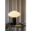 Stolní lampa Mist AP17 se stínidlem z ručně foukaného opálového skla a mramorového podstavce na pojízdném stolku Alima