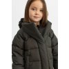 Zimní péřová bunda pro děti v zeleno-hnědé barvě od MarMar - na holčičce