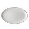 Servírovací talíř Julemorgen Garlands Oval Ø 39 cm WIK & WALSØE se sněhovými vločkami a srdíčky
