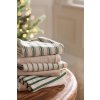 Bavlněná kuchyňská utěrka Orla "Natural / Dark Green Woven Stripes" IB Laursen