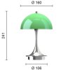 Přenosná lampa Panthella 160 V3 "Chrome Opal Green" Louis Poulsen