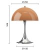 Přenosná lampa Panthella 250 "Chrome Opal Brown" Louis Poulsen