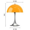 Přenosná lampa Panthella 250 "Chrome Opal Orange" Louis Poulsen