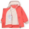 Dětská zateplená nepromokavá bunda Matwai od Mini A Ture v korálově červené barvě - rozepnutá, s vnitřní fleecovou podšívkou