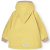 Dětská nepromokavá bunda Matwai od Mini A Ture ve žluté barvě - zezadu, pohled na kapuci a reflexní prvky