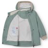 Dětská nepromokavá bunda Matwai od Mini A Ture v zelené barvě - rozepnutá, bez podšívky