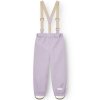 Dětské nepromokavé kalhoty s nastavitelnými ramenním popruhy od Mini A Ture ve fialkové barvě