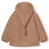 Dětská fleecová bunda / mikina Mini A Ture s kapucí v hnědé barvě