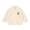 Fleecový bomber v krémové barvě s výšivko třešničky pro holčičky od Konges Sløjd