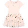 Dívčí šaty s krátkým rukávem a tylovou sukýnkou s třešničkami od Konges Sløjd