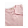 Pohodlné dětské triko s dlouhým rukávem a knoflíčky u krku v růžové barvě od MarMar