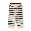 Pletené legínky s černými proužky pro miminka od MarMar