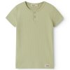 Dětské modalové triko s krátkým rukávem a knoflíčky v zelené barvě do MarMar